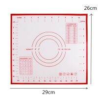 แป้งพิซซ่าแผ่นสำหรับอบซิลิโคนฟองดองเสื่อม้วนแผ่นขนมซิลิโคนใหญ่กันลื่นอุปกรณ์นับแผ่นรองขอบพาย