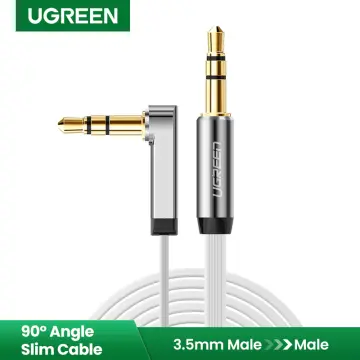 UGREEN 3.5mm Auxiliary Audio Jack to Jack Cable 90 Degree Right Angle for  Apple iPhone, iPod, iPad, Samsung,Smartphones & Tablets and Speakers,24K