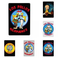 วินเทจดีกว่าโทร Saul โลหะโลโก้ที่กำหนดเอง Los Pollos Hermanos ดีบุกแบรนด์บาร์คาเฟ่ลานบ้านตกแต่ง 12x8 นิ้ว 20 * 30 ซม