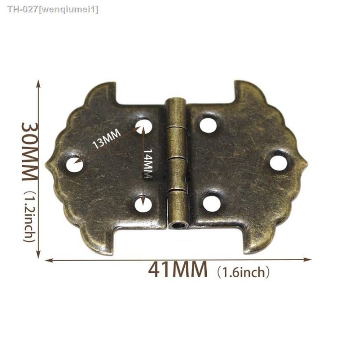 10pcs-flower-iron-hinge-hardware-gift-box-wooden-link-buckle-square-hinge-30x41mm