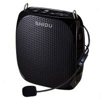 SHIDU 10W Portable Voice Amplifier Wired Microphone Audio Speaker Natural Stereo Sound Loudspeaker for Teacher Megaphone S258 Megaphones