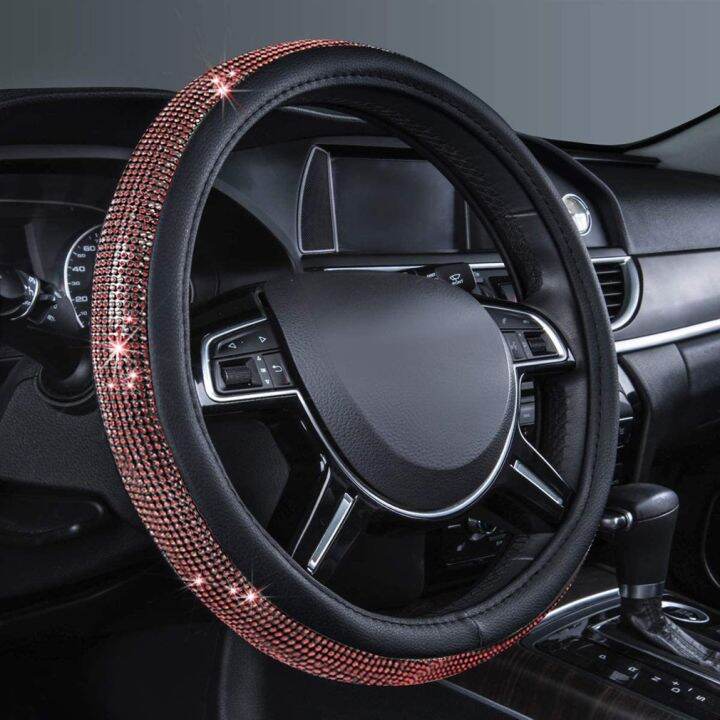 hot-cppppzlqhen-561-ฝาครอบพวงมาลัย-bling-พร้อมคริสตัล-rhinestones-universal-car-protective-diamond-cover-อุปกรณ์เสริมในรถยนต์