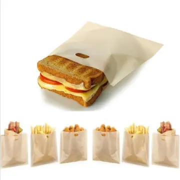 2PCS Non-stick reusable toaster bag - Toaster sandwich bag Grilled Cheese  Toaster bag Reusable food bag - fiberglass heat resistant toaster bag for grilled  cheese sandwiches