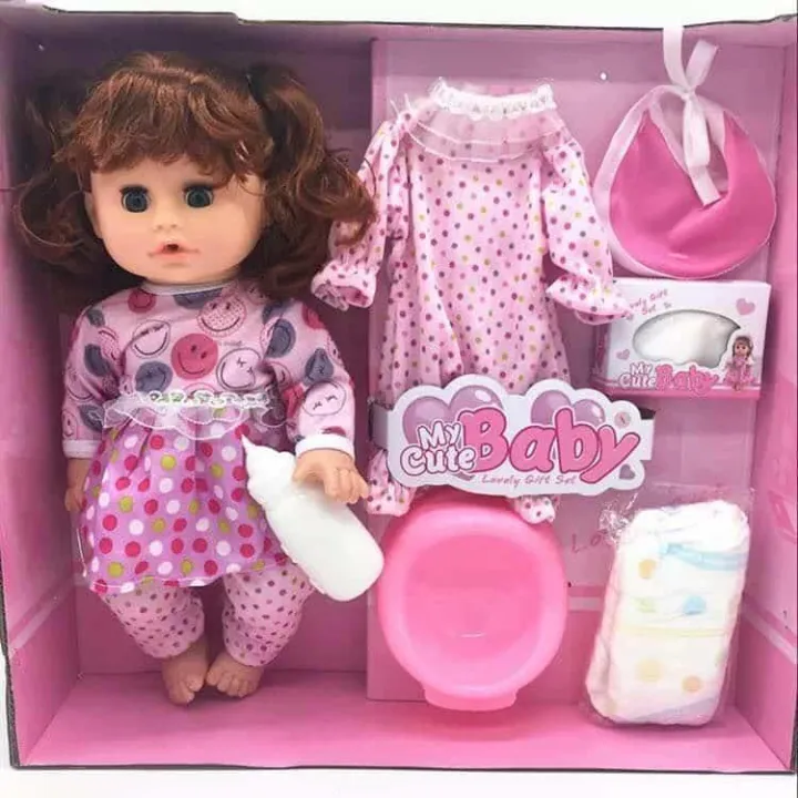 New Latest My Baby Alive Let Play Girl Doll (Brown Hair) talking doll feed,  poop and change diaper | Lazada PH