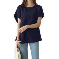 COD dhdfxcz ZANZEA Women Summer Casual Holiday Plain Shirt Blouse Elastic Waist Tee Tops Blouse