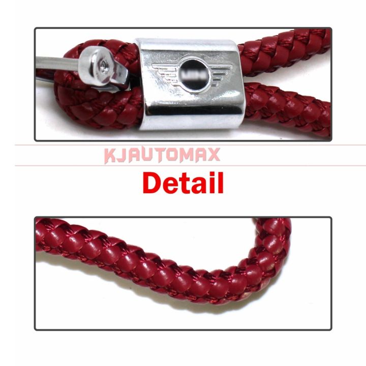 hot-cppppzlqhen-561-สำหรับ-mini-cooper-key-chain-keychian-ทอเข็มขัดอุปกรณ์จัดแต่งทรงผม