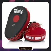 Fairtex Focus mitts FMV13 Black-Red  punching for Trainer MMA K1เป้ามือ เเฟร์เเท็กซ์ สำหรับเทรนเนอร์ ใช้ฝึกซ้อมนักมวย