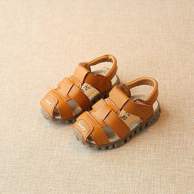 Leather sandals boys 2019 summer 100 soft leather new boys and girls beach shoes childrens sports sandals princess sandals