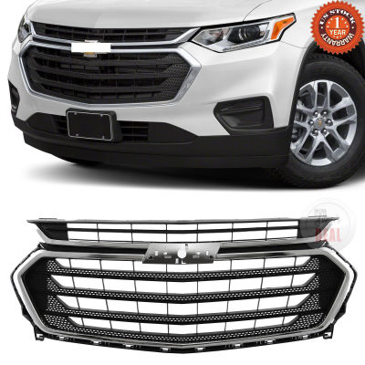 กระจังหน้ากันชนหน้าส่วนบน ABS พลาสติก Chrome อุปกรณ์เสริมรถยนต์สีดำสำหรับ Chevrolet Traverse 2018 2019 2020 2021 84344486 87Tixgportz