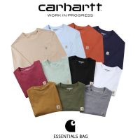 【Ready Stock】 Tide brand Carhartt solid color K87 tooling pocket long-sleeved couple with the same embroidered logo sweater