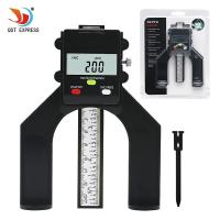 QSTEXPRESS Digital Depth Gauge Digital Tread Depth Gauge LCD Magnetic Self Standing Aperture 80mm Hand Routers