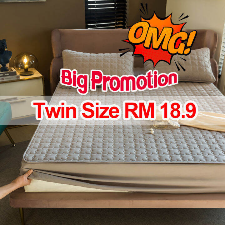 Mattress Protector Cover Single/Twin Fitted Bedsheet Cadar Kalis Air