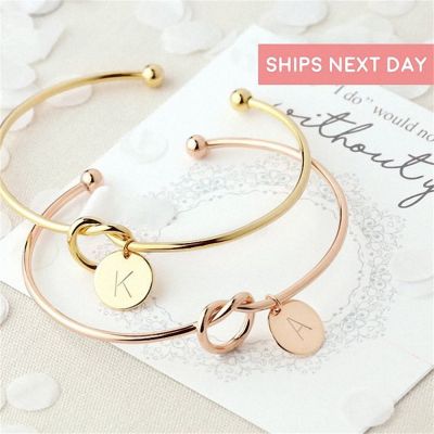 Fashion Golden English Letter Charm Bracelet Bangle For Women Men Lover Friend Name Initials Couple Opening Heart Bracelets