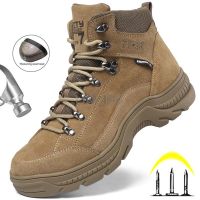 Men Work Boots 2022 Safety Shoes Male Indestructible Boots Steel Toe Safety Boots Men Welder Work Shoes Anti-Smashing Footwear