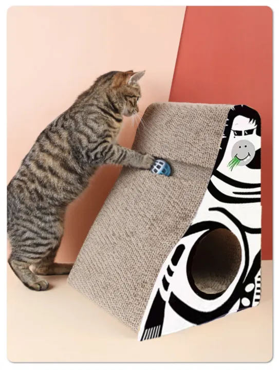 Cat Scratch Play Post Kitten Scratching Triangle Pad Resistant Board