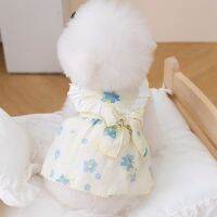 [COD] and summer fresh flowers cute lapel puppy dress cat princess bear clothes