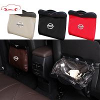 Hot New Car Organizer Seat Back Storage Bag Auto Leather Pocket Holder Car Trash Bin Garbage For Nissan Almera Grand Livina Sentra Navara Frontier Latio X-Trail Serena NV200 NV350 zhi