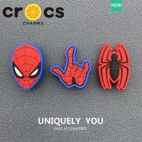 cross jibbitz charms หัวเข็มขัด รูปสไปเดอร์แมน ดอกไม้ เครื่องประดับแฟชั่น DIY สําหรับตกแต่งรองเท้า cross