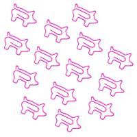 100Pcs/lot Lovely Pink Pig Metal Clips Bookmark Paper Clips for Book Stationery School Office Supplies Wholesale