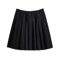 ROK Mini ขนาดพิเศษผู้หญิงฤดูใบไม้ร่วงฤดูหนาวสำหรับผู้หญิงขนาดใหญ่สายสีดำเทาผ้าขนสัตว์หนา3XL กระโปรงมีจีบ4XL 5XL 7XL 6XL ใหม่