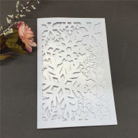 50pcspack Romantic Carved Snowflake Pattern Wedding Cards Delicate Hollow Out Invitation Cards for Party Birthday Wedding