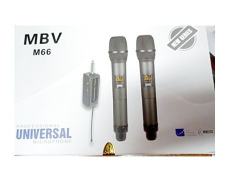 ไมโครโฟน MBV M-66 ไมค์ลอยมือถือคู่UHF