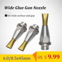 Hot Glue Gun Nozzle Wide Flat 6.0mm 8.5mm 45mm for Wide Surfaces Gap Box Sealing Glue Gun Accessory 2pcs/lot free shipping