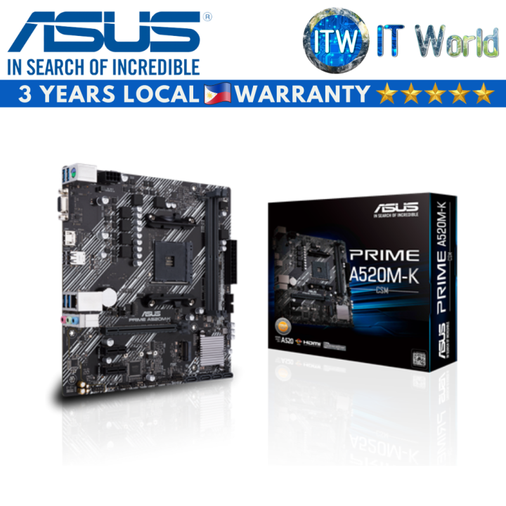 Itw Asus Prime A520MK/CSM microATX AM4 DDR4 Motherboard Lazada PH