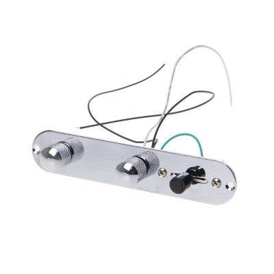 Chrome Speed Knob Volume Tone Control Plate 3Way Switch Prewired for Tele Guitar Guitar Accessories Guitar Bass Accessories