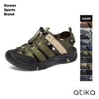 TSLA - [ATIKA] Mens Outdoor Hiking Sandals Closed Toe Athletic Sport Sandals Lightweight Trail Walking Sandals Summer Water Shoes I Mens shoes I Water Sports I Shoes Collection  (AT-M147)