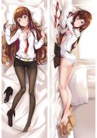 ปลอกหมอนอนิเมะ Steins Gate Makise Kurisu Shiina Mayuri Dakimakura เครื่องนอนปลอกหมอนพิมพ์สองด้าน