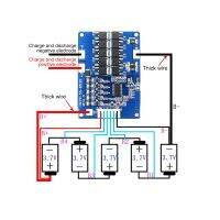 แบตเตอรี่ลิเธี่ยม Li-Ion 5S 30A บอร์ด PCB ป้องกันเครื่องชาร์จ18650 18V 21V วงจรป้องกันเซลล์สำหรับมอเตอร์เจาะเซลล์