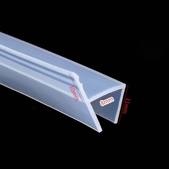 100cm PVC Rubber Glass Door Sealing Strip 6 To 12mm Frameless Bath Shower Screen Seal Gap Window ...