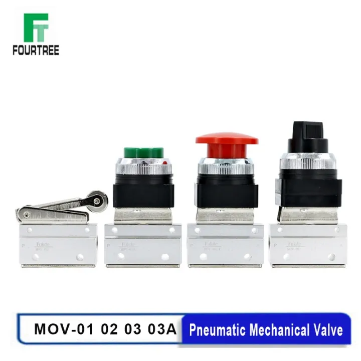 Push Button Pneumatic Mechanical Valve MOV01 MOV02 MOV03 MOV03A