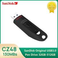 Sandisk ไดร์ฟปากกา USB3.1 CZ48หดได้32ก. 64ก. 128ก. 256ก. 512ตัวจุความจำกิกะไบท์แฟลชไดร์ฟดิสก์ตัว U สำหรับพีซีในรถทีวีคอมพิวเตอร์แล็ปท็อป