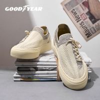 Goodyear mens shoes summer 2023 new fly-woven breathable sports casual shoes mens thick-soled light board shoes men shoes