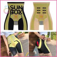 SUN BOX สะดวกสบายสบายๆ อุปกรณ์พยุงหน้าท้อง สำหรับผู้หญิง เอวสูงเอว กางเกง shapewear กางเกงเพื่อความปลอดภัย กางเกงเลคกิ้งกีฬา เลกกิ้งโยคะ