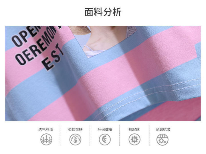 gofatoo-กางเกงเด็กหญิง-ชุดสูทเด็กผู้หญิงฤดูร้อน-2021-ใหม่สไตล์เกาหลีสไตล์ฝรั่งสาววัยกลางคนเสื้อยืดกางเกงขาสั้นผ้ายีนส์ชุดสูทสองชิ้น
