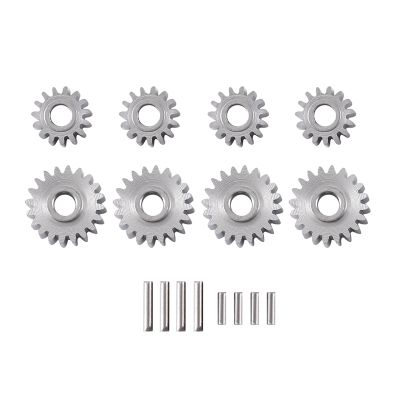 8Piece Overdrive Steel Portal Axle Gear Set 20T 15T for 1/24 FMS FCX24 RC Crawler Car Parts Accessories