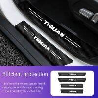 【LZ】 4 pieces of carbon fiber scratch protection stickers for car doorsill suitable for Volkswagen Tiguan auto parts