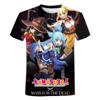 ฤดูร้อน Konosuba เสื้อยืดอะนิเมะสาว 3D พิมพ์ Street Wear ผู้ชายแฟชั่นผู้หญิงบวกขนาดเสื้อยืดฮาราจูกุเด็กเสื้อยืดเสื้อผ้าด้านบน XS-5XL