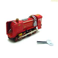 blg Vintage Tin Train Running Toy Clockwork Toy Model Furniture Decoration Craft 【JULY】