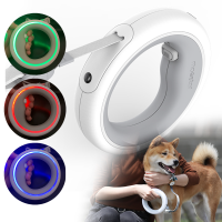 3.0m New Smart Upgrade Version 2021 LED Night Light MOESTAR Retractable Leash Cat and Dog Collar Harness