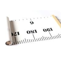 Photography Prop Wooden Home Decoration Height Measure Hanging Ruler Kids Growth Chart Simple Rollable