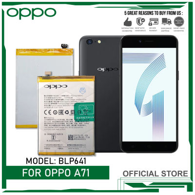 แบตเตอรี่ ใช้ได้กับ For OPPO A71 Battery Original | Model: BLP641  Phone Battery (2900mAh) มีประกัน 6 เดือน