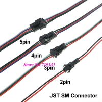 【Support-Cod】 2pin 3pin LED ตัวเชื่อมต่อชาย/หญิง JST SM 2 3 4 Connector สายไฟสำหรับ Led Strip โคมไฟ Driver กล้องวงจรปิด