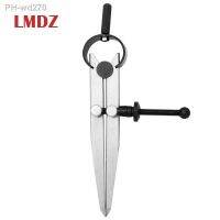 LMDZ Adjustable Lockable Steel Divider Wing Leather Compass Spacing Gauge Drawing Wire Edge Holder 100mm Measuring CarpenterTool