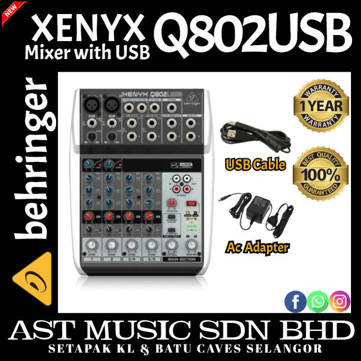 Behringer XENYX Q802USB Mixer with USB (XENYXQ802USB / XENYXQ802USB
