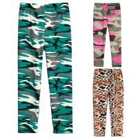 Kids Camouflage Pants Summer Children Printing Thin Section Leggings Girls Elasticity Slim Pants Casaul Boys Pant