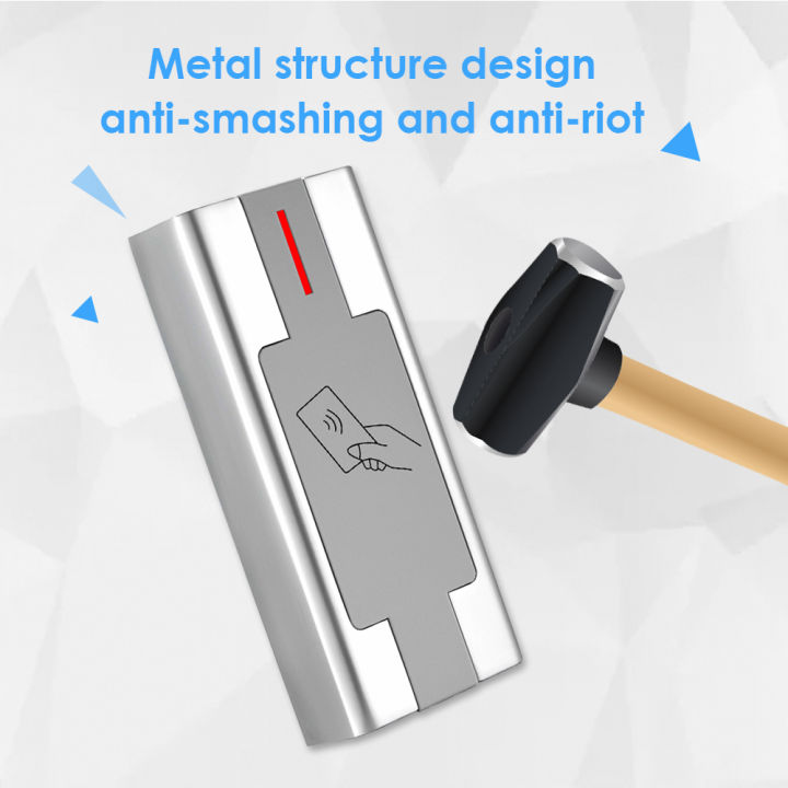 ip67กันน้ำแบบสแตนด์อโลน-rfid-เครื่องอ่านการควบคุมการเข้าถึงโลหะ2000ผู้ใช้ความใกล้ชิด-rfid-125khz-เครื่องอ่านบัตรระบบควบคุมการเข้าถึง